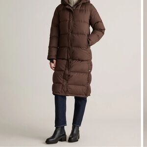 Long Brown Puffer Coat